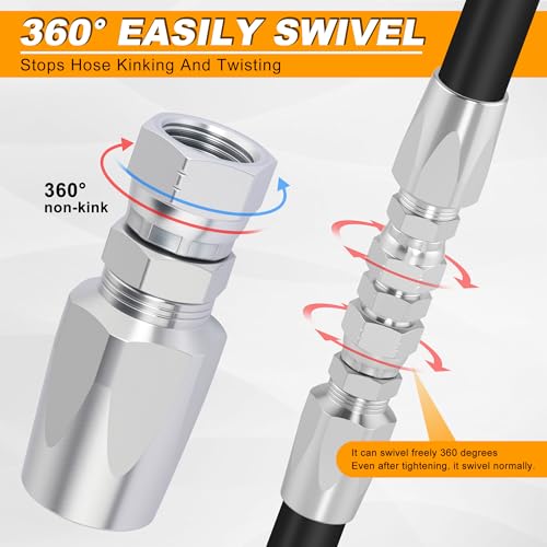 2Pcs 1/2" Hydraulic Hose Field Repair Kit - Image 6