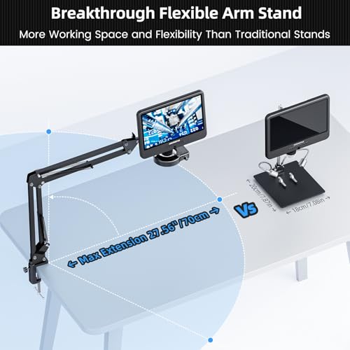 Andonstar AD109 Digital Microscope with 10.1" Screen for Soldering Repair