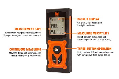 WEN 10130 Multi-Unit Compact Digital 130-Foot Laser Distance - Image 3