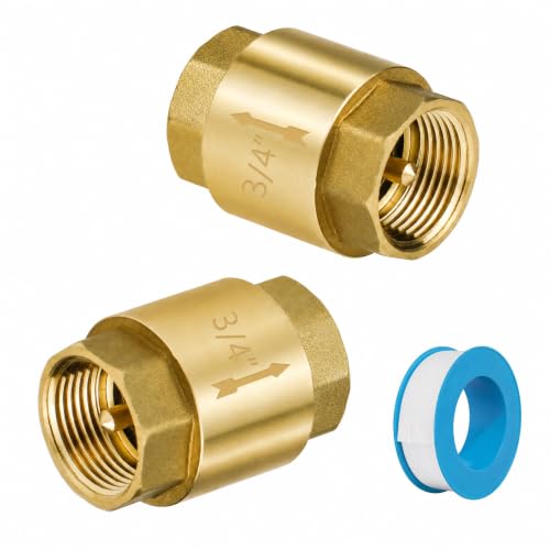 Angry Pony 3/4 Check Valve, Solid Brass Inline One Way Valve - Image 2