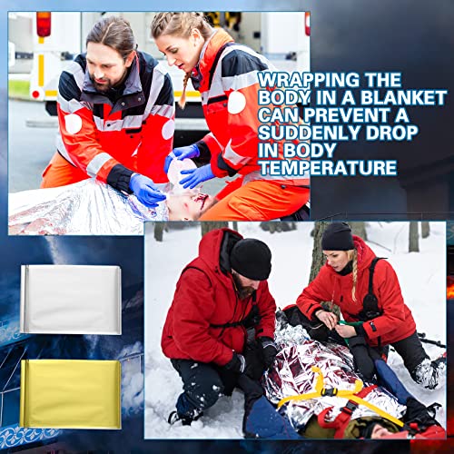 50 Pack Emergency Thermal Blankets Bulk, 51x82 in - Image 5