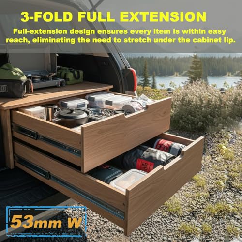Heavy Duty 36" Drawer Slides, Full Extension Ball Bearing, 300LB - Image 8