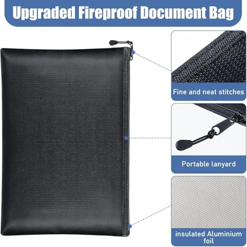 Epakh 2 Pack Fireproof Document Bags Waterproof with Zipper - Image 5