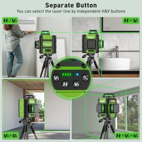 Huepar Laser Level 360 Self Leveling, Rechargeable Green - Image 4