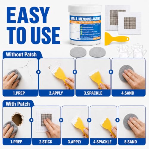 Drywall Repair Kit, 8.8 Oz Spackle Wall Repair Paste | Home Repair - Image 8
