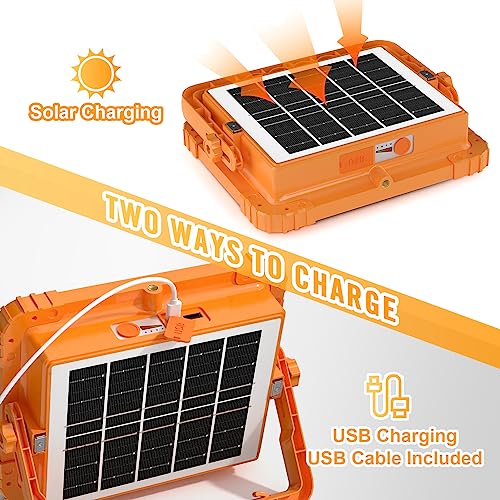100W LED Solar Work Light, 466 LED 10000LM Magnetic | Home Repair - Image 4