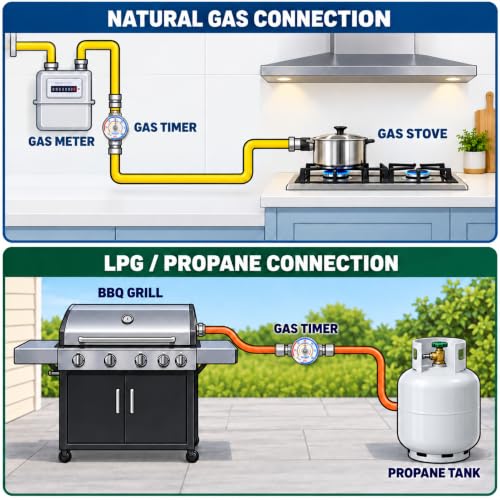 Gas Safety Timer Automatic Shut Off Valve 1/2'' NPT - Image 6