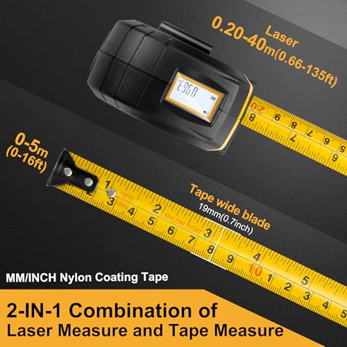 PREXISO 2-in-1 Laser Tape Measure - NOT Digital - 135Ft - Image 3