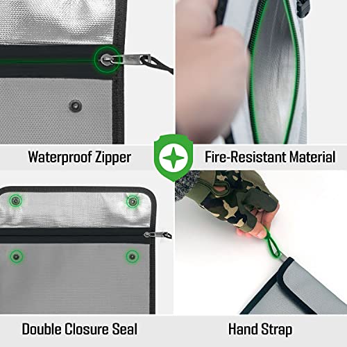 Fireproof Document Bag, Waterproof Money Bag Pocket - Image 5