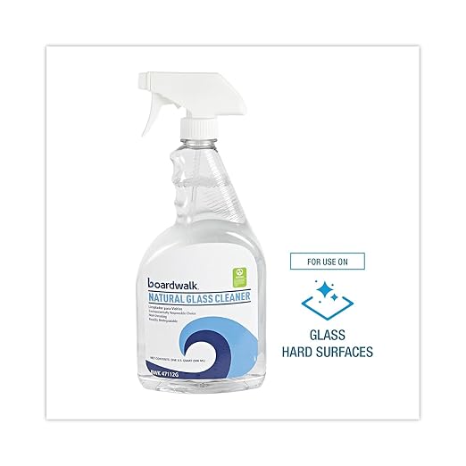 Boardwalk BWK37112G Natural Glass Cleaner, 32 oz Trigger Bottle (Case of 12)