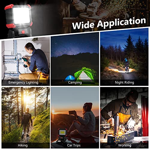 LED Rechargeable Work Light with Clamp, 2Pack 2100LM COB | Hand Tools - Image 7