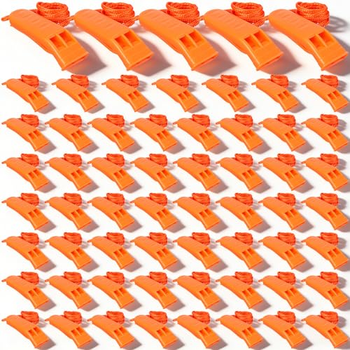 60 Pack Emergency Whistles with Lanyard | 120dB Loud - Image 2