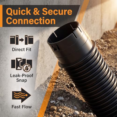 4" Universal Pipe Connector with Snap Lock, Corrugated to PVC - Image 8