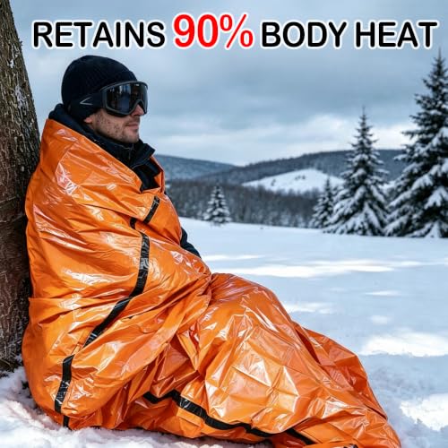 Deecam Emergency Sleeping Bags, Survival Mylar Thermal Bivy Sack - Image 5