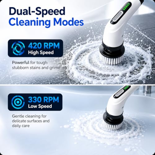Electric Spin Scrubber for Bathroom, IPX7 Waterproof - Image 5