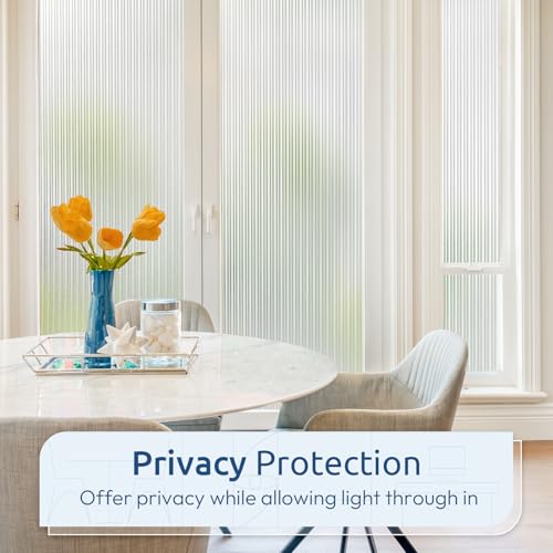 rabbitgoo Reeded Glass Window Privacy Film, Static Cling - Image 4