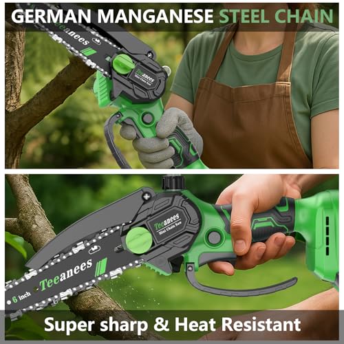Mini Chainsaw Cordless, 6-Inch Small Electric Chainsaw - Image 7