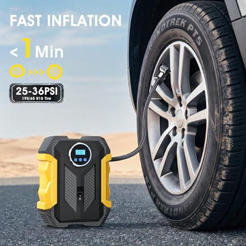 Digital Air Compressor for Car Auto Pump Portable Tire - Image 4