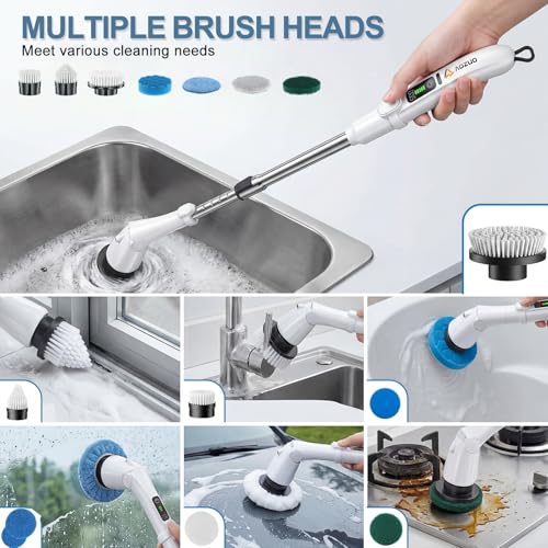 Cordless Electric Spin Scrubber with Extendable Long Handle - Image 4