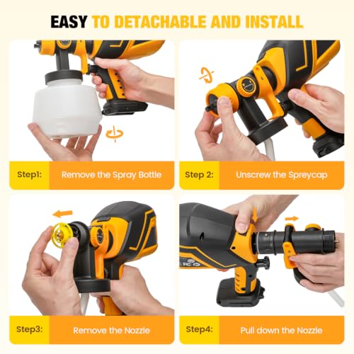 Cordless Paint Sprayer for DEWALT 20V MAX Battery | Home Repair - Image 5