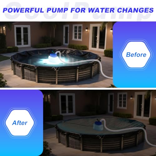 Pool Cover Pump with Lights, Above Ground Sump Pump - Image 3