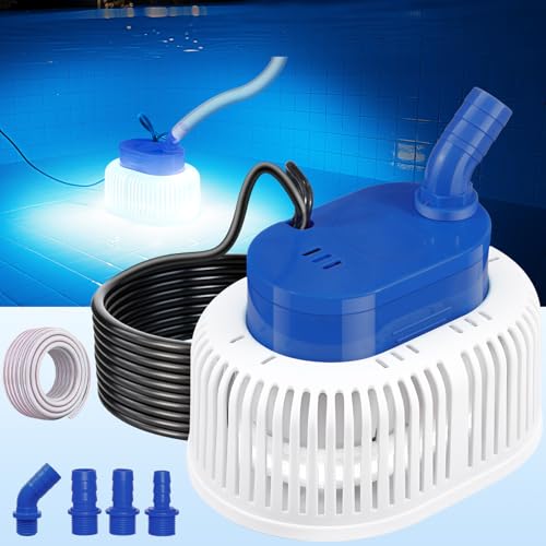 Pool Cover Pump with Lights, Above Ground Sump Pump - Image 2
