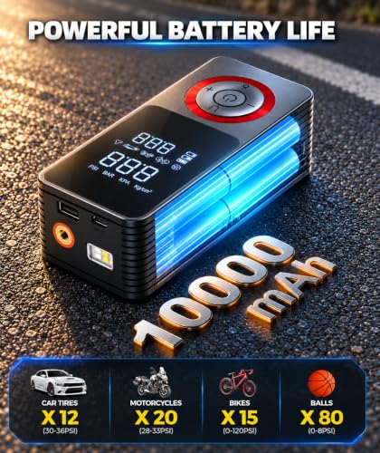 Tire Inflator Portable Air Compressor with Long Runtime - Image 5