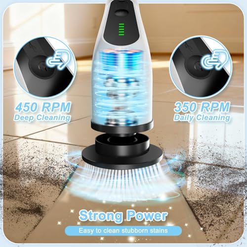 Electric Spin Scrubber, Electric Scrubber for Cleaning with 8 - Image 4