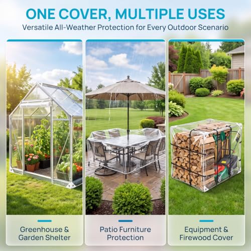Clear Tarps Heavy Duty Waterproof, 14 Mil Clear Vinyl Tarp - Image 6
