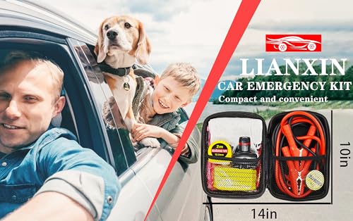 Emergency Car Kit with Jumper Cables Headlamp Car Safety - Image 8