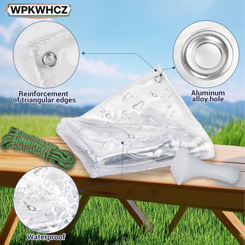 Clear Tarps Heavy Duty Waterproof 5x7 FT, 14Mil Thickened Vinyl - Image 6