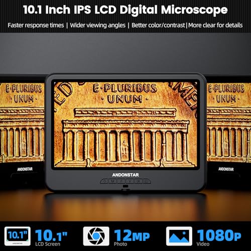 Andonstar AD109 Digital Microscope with 10.1" Screen for Soldering Repair