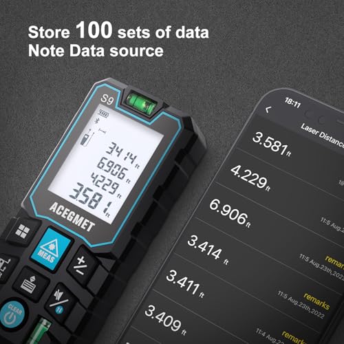 S9 229ft/70m Laser Measuring Tool with Phone App - Image 4