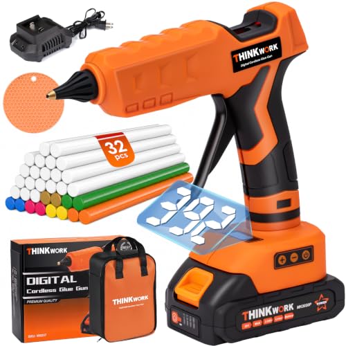 THINKWORK 20V Cordless Glue Gun with 32 Glue Sticks - Digital - Image 2