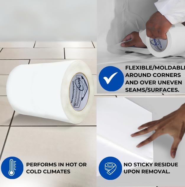 BlueTex Insulationㅤ 6" Wide x 180' Long White Vapor | Home Repair - Image 5