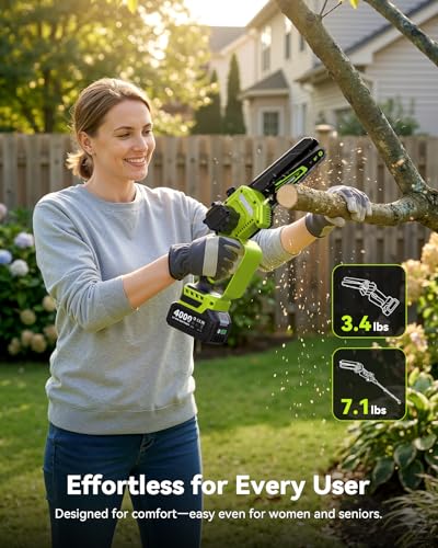 Electric Pole Saw, 6-Inch Cordless Mini Chainsaw - Image 6