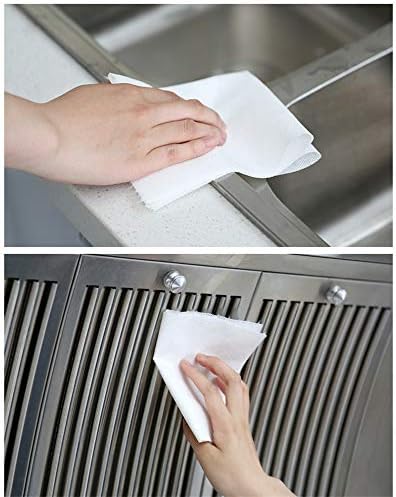 JEBBLAS Cleaning Towels Dish Towels and Dish Cloths Reusable Towels,Handy Cleaning Wipes, Great Dish Towel, Disposable, Absorbent, Dry Quickly 60 Sheets/Pack,White