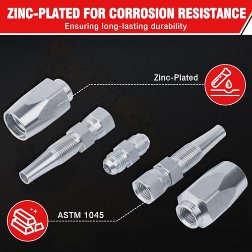 2-Pack Hydraulic Hose Field Repair Kit,1/4" Inner Diameter - Image 5