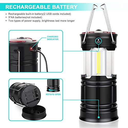 2 Pack Camping Lanterns Camping Essentials Tent Lights - Image 3