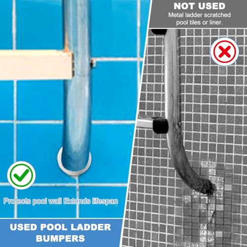 4Pcs Pool Ladder Bumpers, 1.9" Rubber Feet for Inground Swimming - Image 6