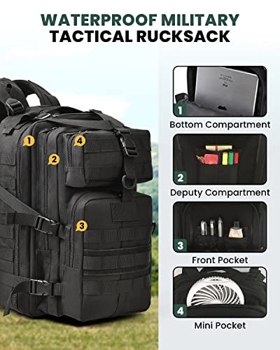 Vihir Multi-Purpose Military Tactical Backpack for Hiking - Image 6