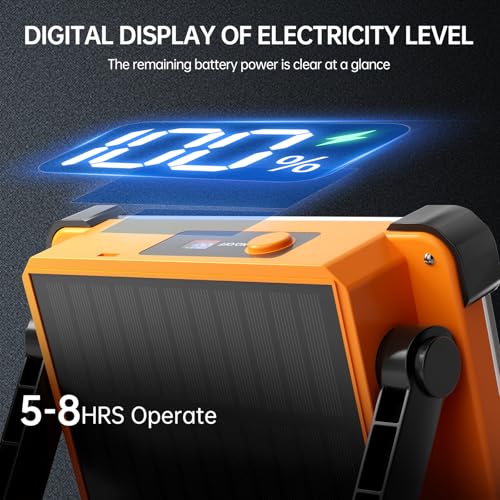 150W Solar Rechargeable Work Light, 180 LED 10000LM | Home Repair - Image 4