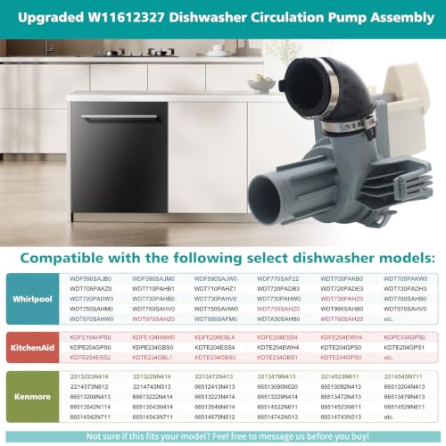 W11612327 W11521436 Dishwasher Circulation Pump Assembly - Image 6