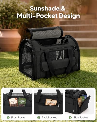 Soft Cat Carrier 17"x11"x11" Washable Pet Bag with Steel Frame - Image 4