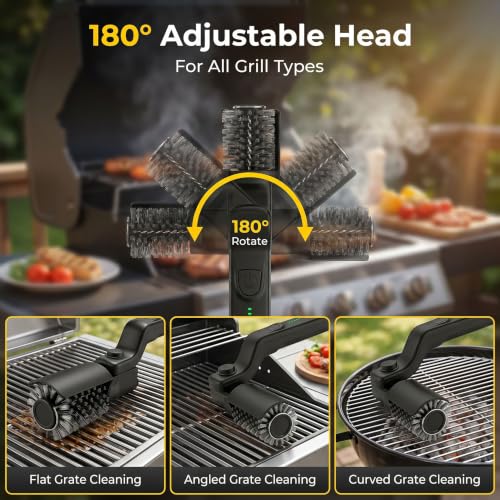Upgraded Electric Grill Brush, Cordless Rechargeable Grill - Image 5
