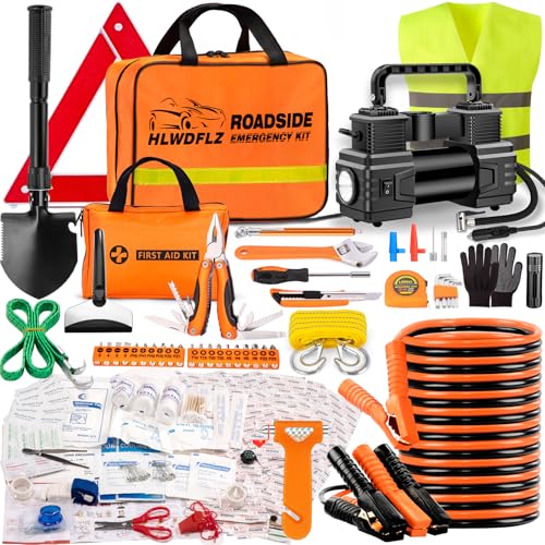 Car Emergency Kit with Portable Air Compressor - Roadside | Hand Tools - Image 2