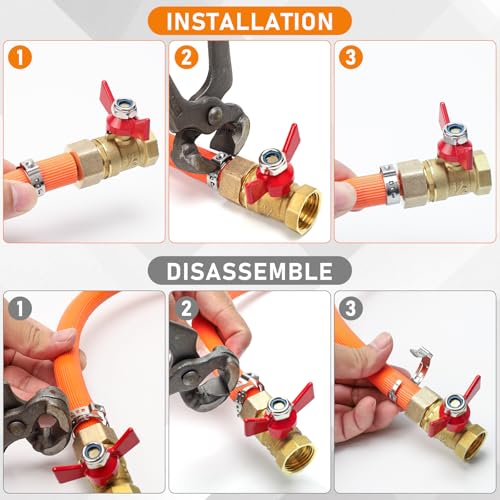 117PCS Sieqioor 16 Sizes Single Ear Hose Clamps,5.3-48.5mm(0.21–1 - Image 4