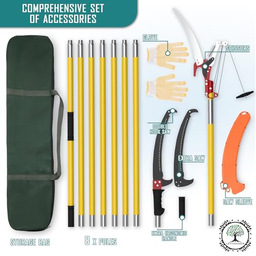7.3-27FT Extendable Long Handle Pole Saw with Blade - Image 4