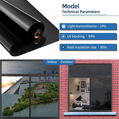 One Way Privacy Window Film Heat & UV Blocking, 17.5In×6.5Ft - Image 4