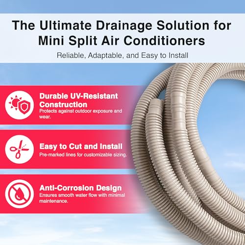 Ductless HVAC Mini Split Drain Hose - Flexible Condensate Line - Image 4